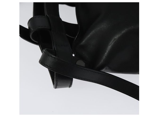 Autre Marque BOTTEGA VENETA INTRECCIATO Borsa a vita Pelle Nera Auth MX365 Nero - vista 16