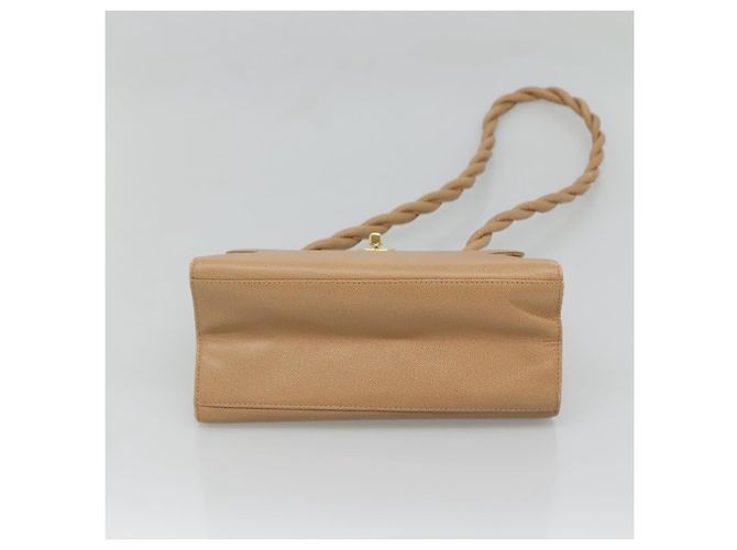 Borsa a Spalla CHANEL in Pelle Caviar Beige Oro CC Auth BA2341 D'oro - vista 5