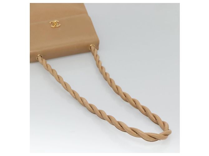 Borsa a Spalla CHANEL in Pelle Caviar Beige Oro CC Auth BA2341 D'oro - vista 7