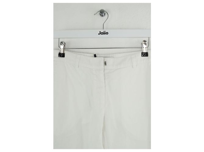 Saint Laurent White Cotton Straight Pants - view 2