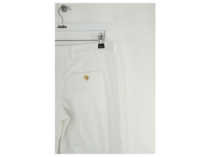 Saint Laurent White Cotton Straight Pants - view 4