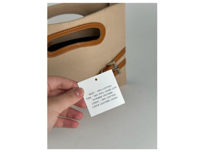 Yves Saint Laurent Vintage YSL Baumwolltasche beige - Ansicht 5
