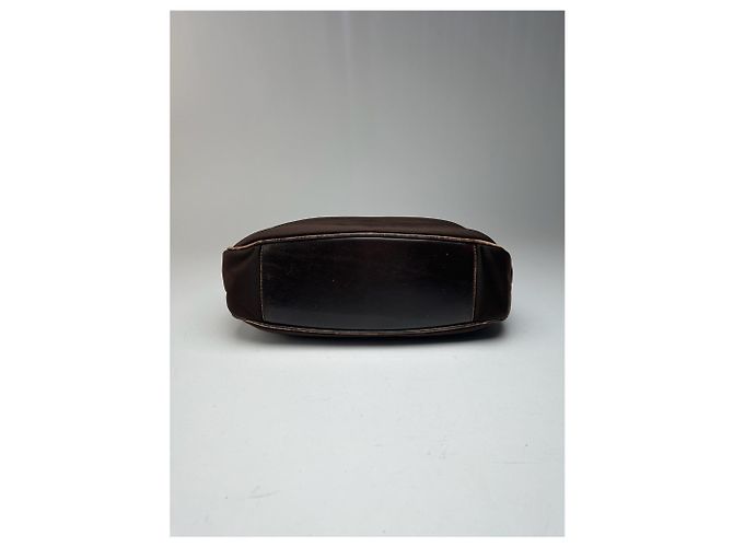 Vintage Gucci Bambo Polyester Tasche Braun - Ansicht 11