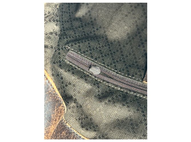 Vintage Gucci Bambo Polyester Tasche Braun - Ansicht 7