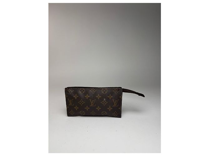 Clutch in pelle monogramma vintage Louis Vuitton marrone - vista 4