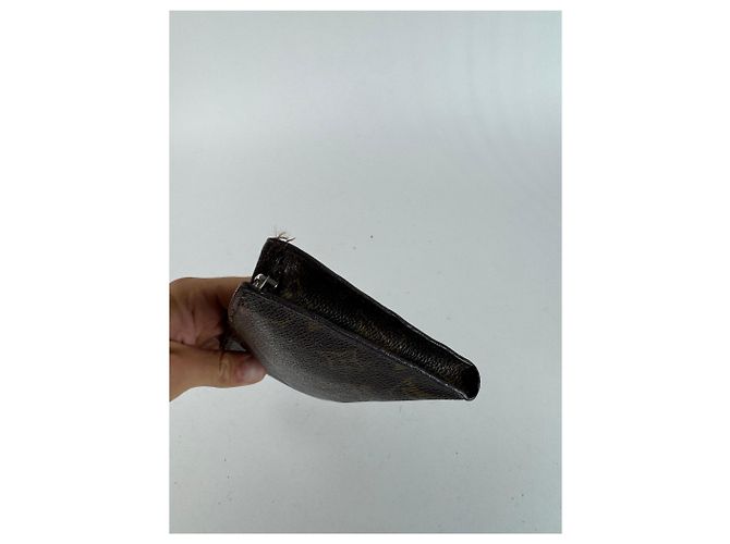 Clutch in pelle monogramma vintage Louis Vuitton marrone - vista 6