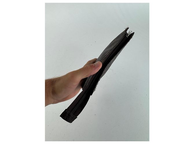 Clutch in pelle monogramma vintage Louis Vuitton marrone - vista 9