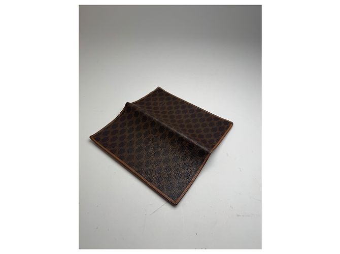 Céline Vintage Celine Monogramm Leder Kartenhalter ID Halter Braun - Ansicht 3