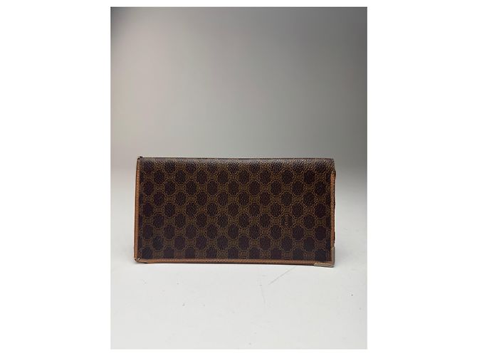 Céline Vintage Celine Monogramm Leder Kartenhalter ID Halter Braun - Ansicht 5