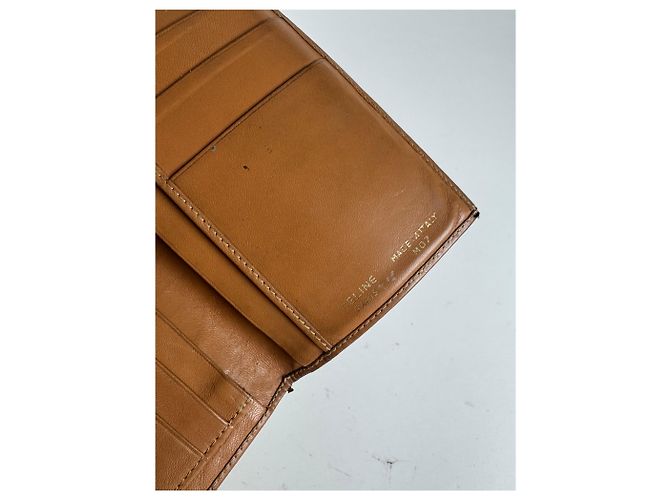 Céline Vintage Celine Monogramm Leder Kartenhalter ID Halter Braun - Ansicht 6