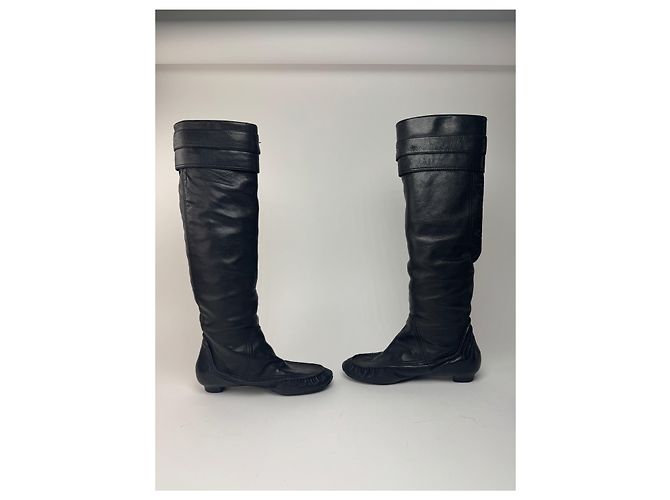 Stivali in pelle vintage Givenchy neri EU38 Nero - vista 11