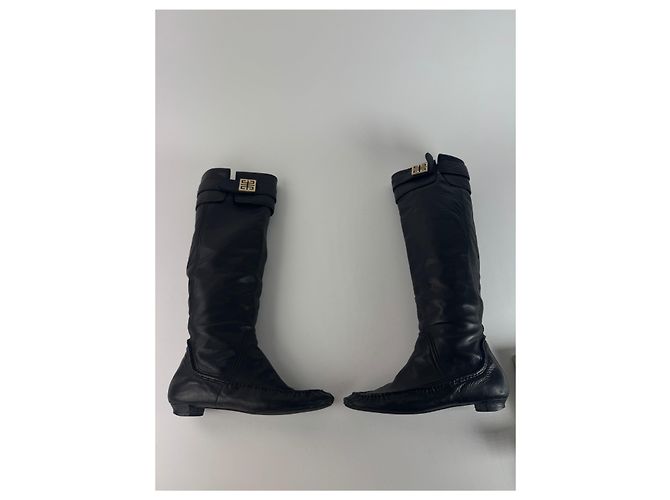 Stivali in pelle vintage Givenchy neri EU38 Nero - vista 15