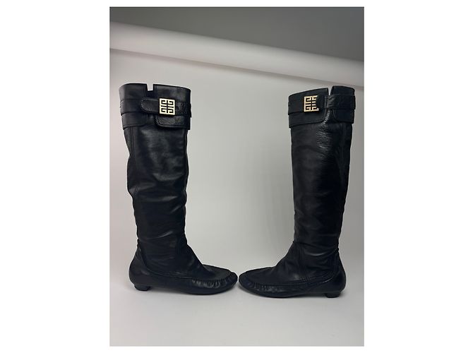 Stivali in pelle vintage Givenchy neri EU38 Nero - vista 5