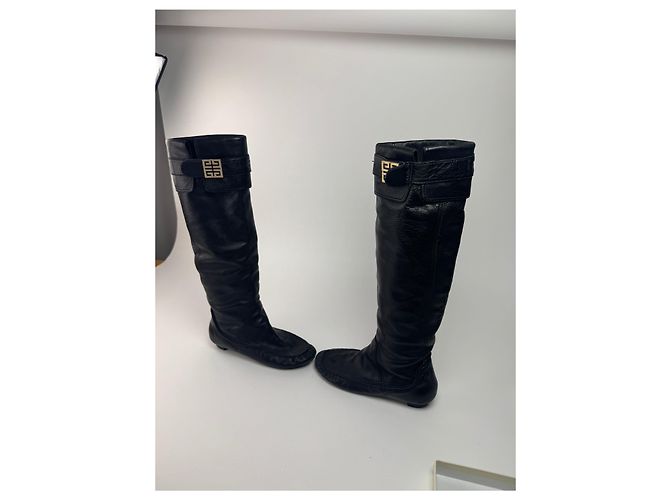 Stivali in pelle vintage Givenchy neri EU38 Nero - vista 6
