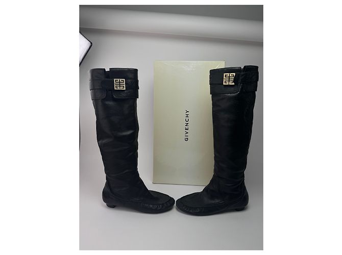 Stivali in pelle vintage Givenchy neri EU38 Nero - vista 8