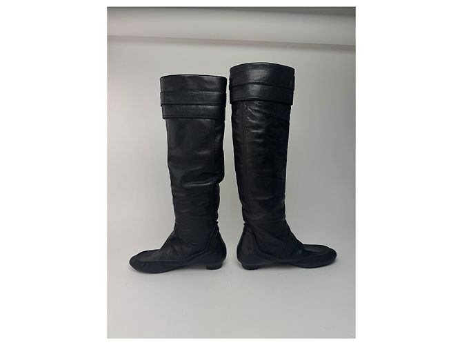 Stivali in pelle vintage Givenchy neri EU38 Nero - vista 9