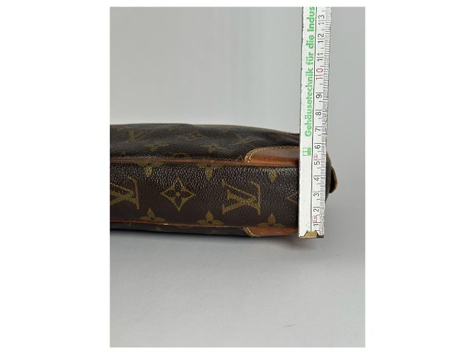 Clutch in pelle monogramma Louis Vuitton vintage marrone - vista 9