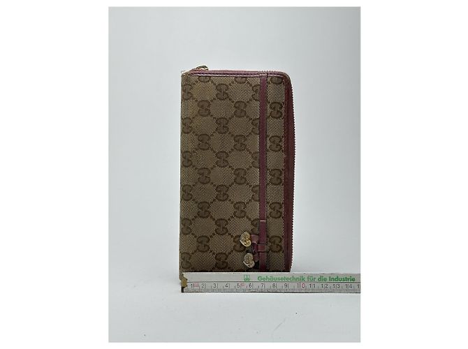 Vintage Gucci Monogram Wallet beige pink - view 10