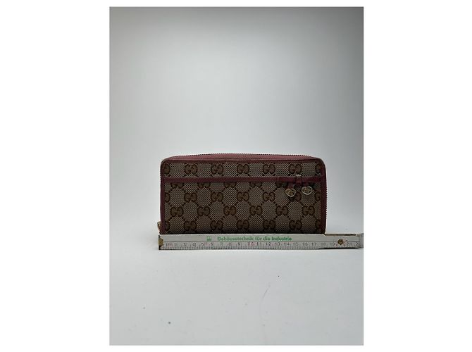Vintage Gucci Monogram Wallet beige pink - view 11