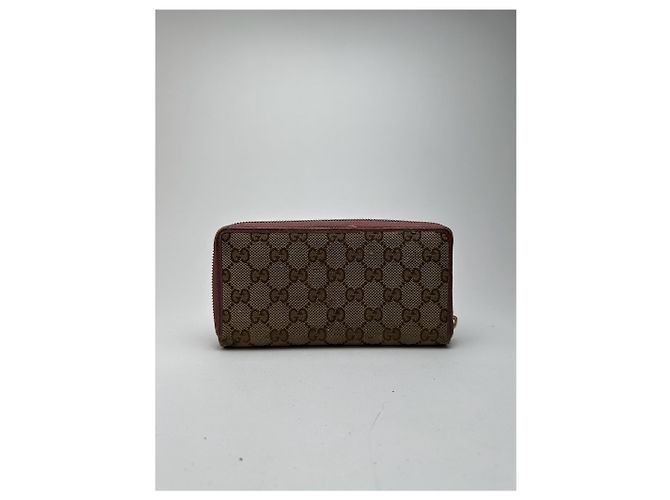 Vintage Gucci Monogram Wallet beige pink - view 2
