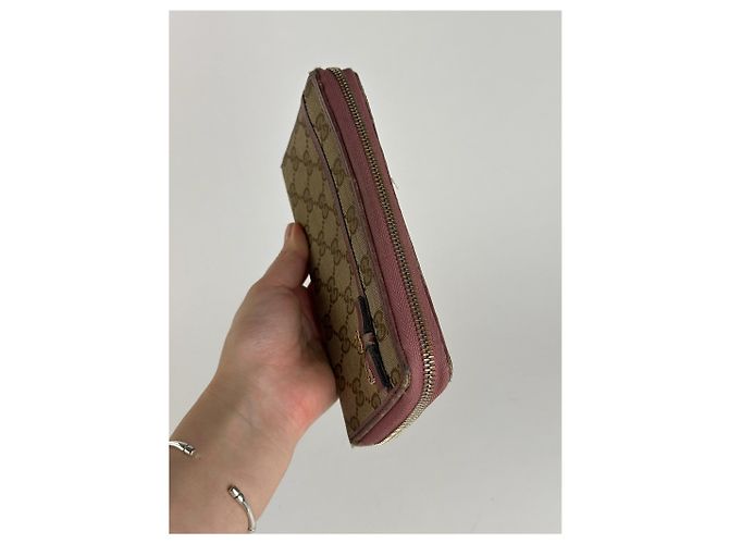 Vintage Gucci Monogram Wallet beige pink - view 7