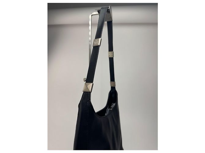 Vintage Gianni Versace Ledertasche schwarz - Ansicht 15
