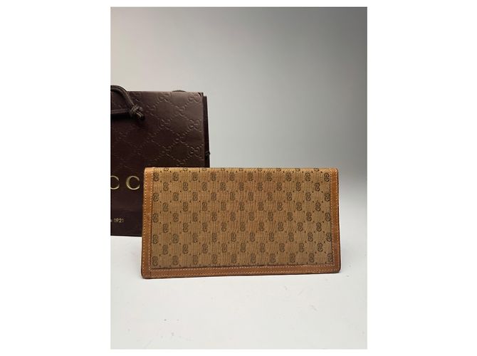 Vintage Gucci Monogramm Karten-/ID-Halter beige braun - Ansicht 12