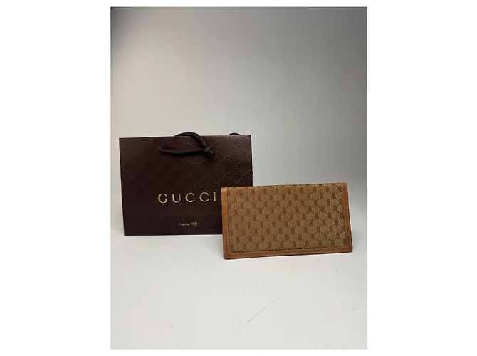 Vintage Gucci Monogramm Karten-/ID-Halter beige braun - Ansicht 2