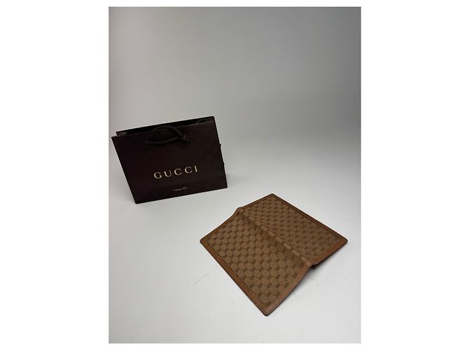 Vintage Gucci Monogramm Karten-/ID-Halter beige braun - Ansicht 6