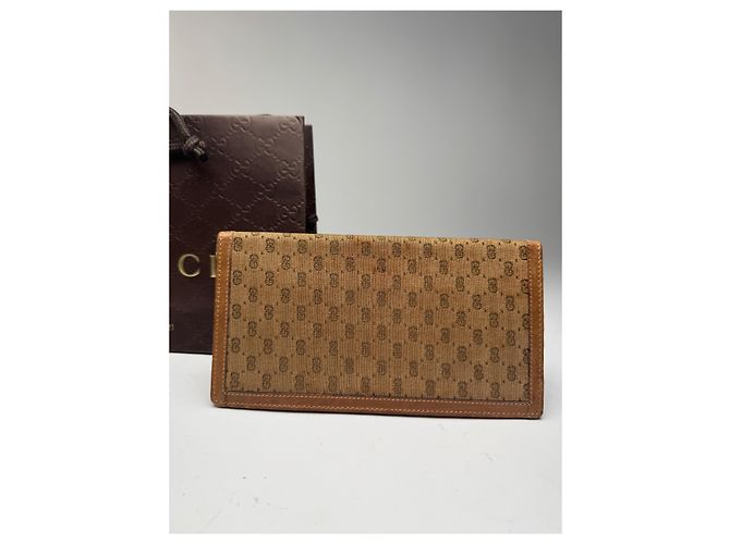 Vintage Gucci Monogramm Karten-/ID-Halter beige braun - Ansicht 7