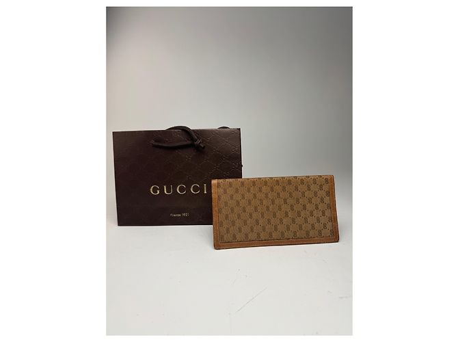 Vintage Gucci Monogramm Karten-/ID-Halter beige braun - Ansicht 8