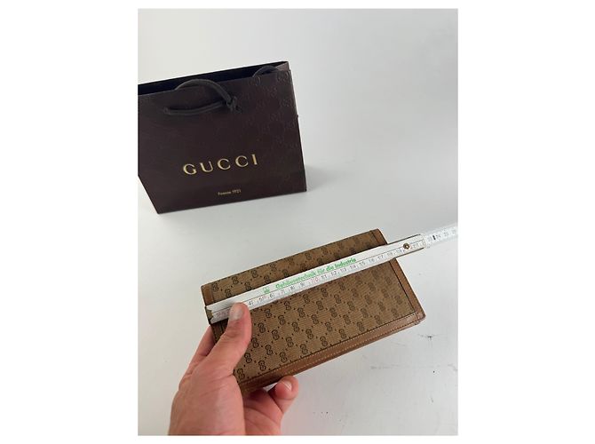 Vintage Gucci Monogramm Karten-/ID-Halter beige braun - Ansicht 9
