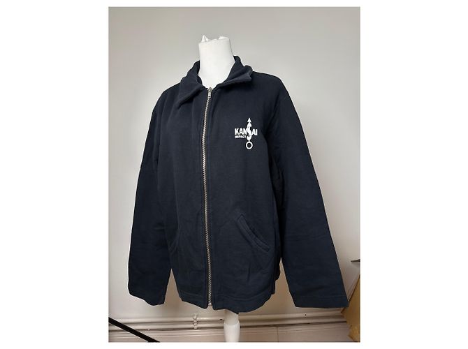 Autre Marque Giacca vintage Kansai Yamamoto in cotone blu navy L - vista 2