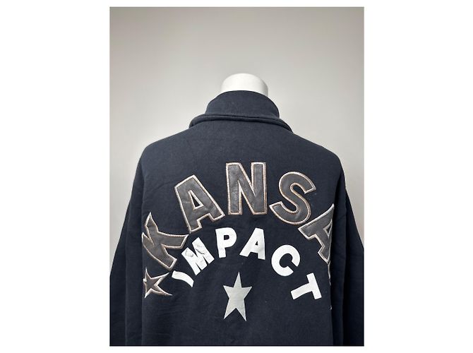 Autre Marque Giacca vintage Kansai Yamamoto in cotone blu navy L - vista 9