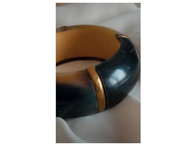 Autre Marque Braccialetto bangle in legno e resina Caramello - vista 3