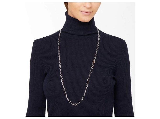 Dodo pomellato Collana Essentials in argento con spilla in oro giallo 18kt D'oro - vista 3