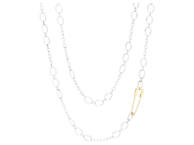 Dodo pomellato Collana Essentials in argento con spilla in oro giallo 18kt D'oro - vista 5