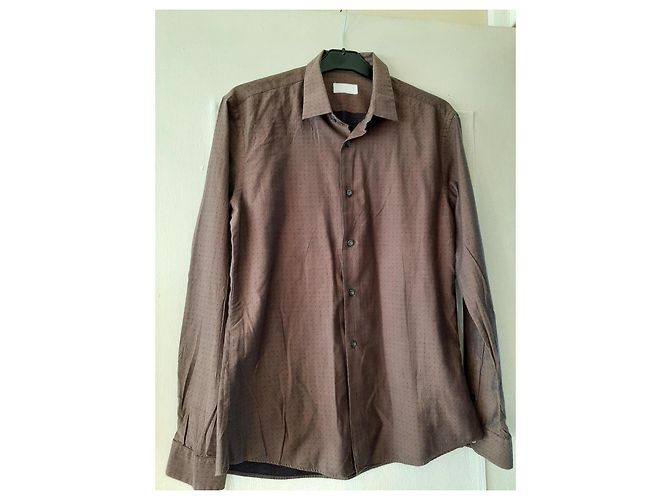 Camisa Prada de algodão marrom e roxo escuro - vista 3