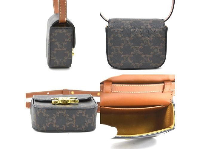 Céline Celine Triomphe Schultertasche Braun - Ansicht 2