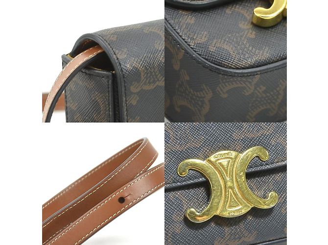 Céline Celine Triomphe Schultertasche Braun - Ansicht 3