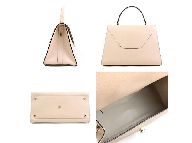 Borsa in pelle beige rosa Valextra - vista 2