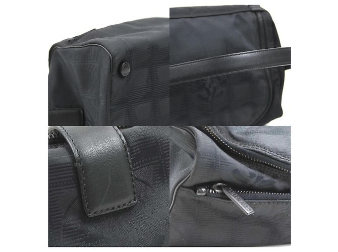 Vanity Borsa a mano in nylon nero jacquard Chanel - vista 4