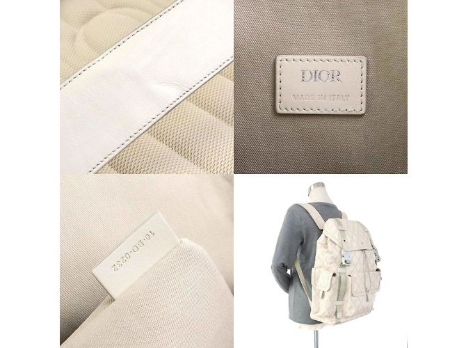 Zaino beige chiaro Christian Dior - vista 5