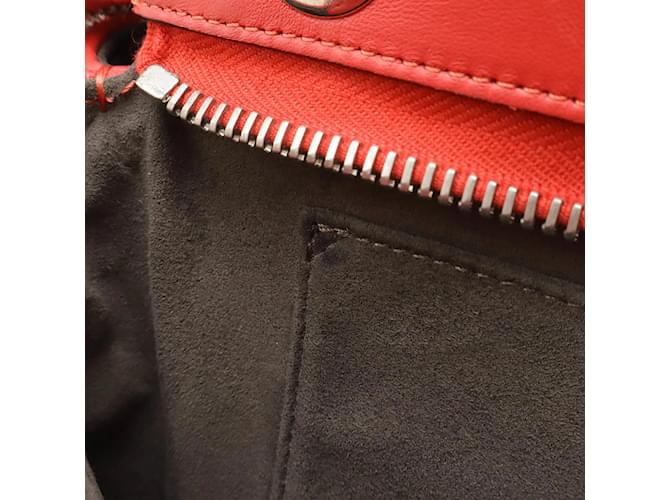 Fendi Dotcom Leder Schultertasche Rot - Ansicht 9