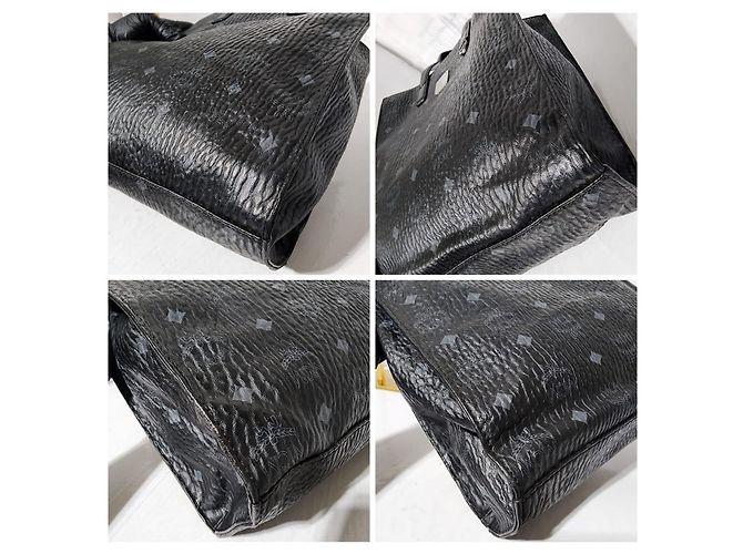 MCM Visetos Klassic Tote Bag Schwarz/Grau - Ansicht 10
