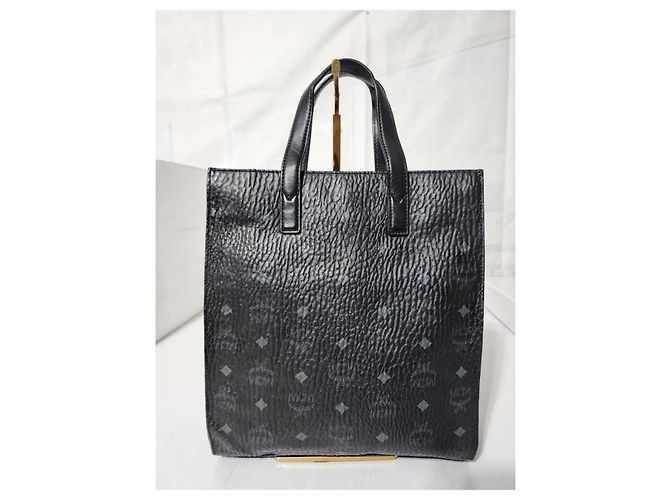 MCM Visetos Klassic Tote Bag Schwarz/Grau - Ansicht 4