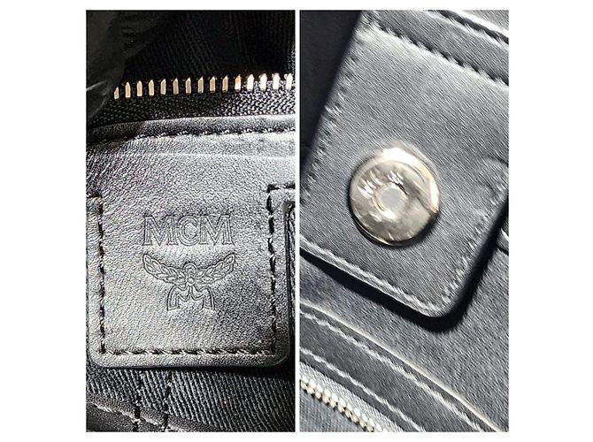 MCM Visetos Klassic Tote Bag Schwarz/Grau - Ansicht 6