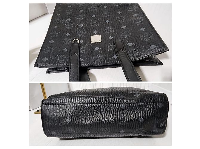 MCM Visetos Klassic Tote Bag Schwarz/Grau - Ansicht 7