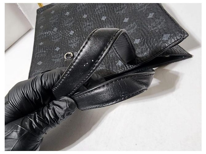 MCM Visetos Klassic Tote Bag Schwarz/Grau - Ansicht 8