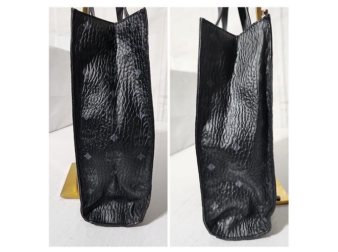 MCM Visetos Klassic Tote Bag Schwarz/Grau - Ansicht 9